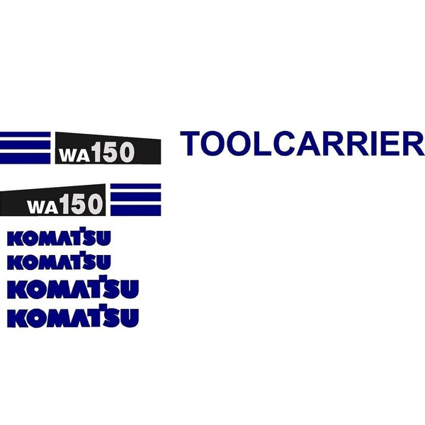 Aftermarket Komatsu Wheel Loader Wa150 Decal Set W/ One 1 Tool Carrier Decal KOMWA150-5T1DECALSET - main